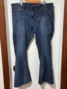 Source of Wisdom Bootcut Blue Jeans Size 18 Plus Size Denim